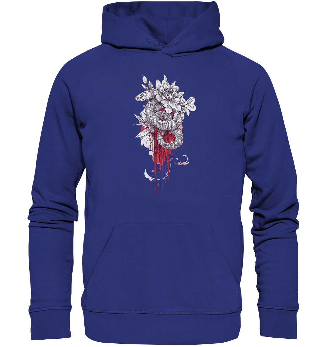 Schlange nur Vorderseiten Druck - Organic Hoodie
