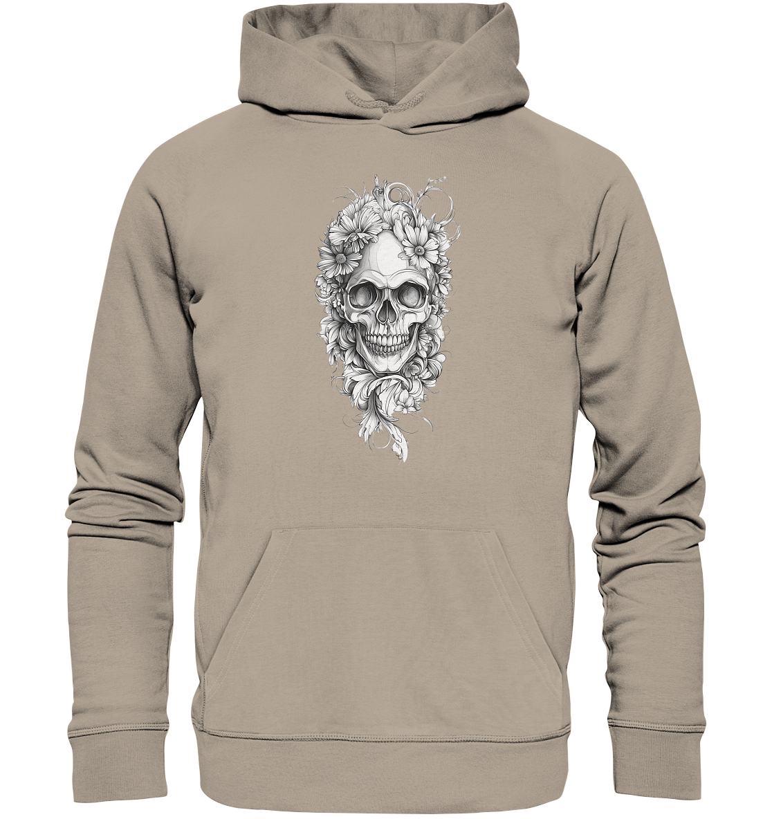 Totenkopfs Blüte  - Organic Hoodie