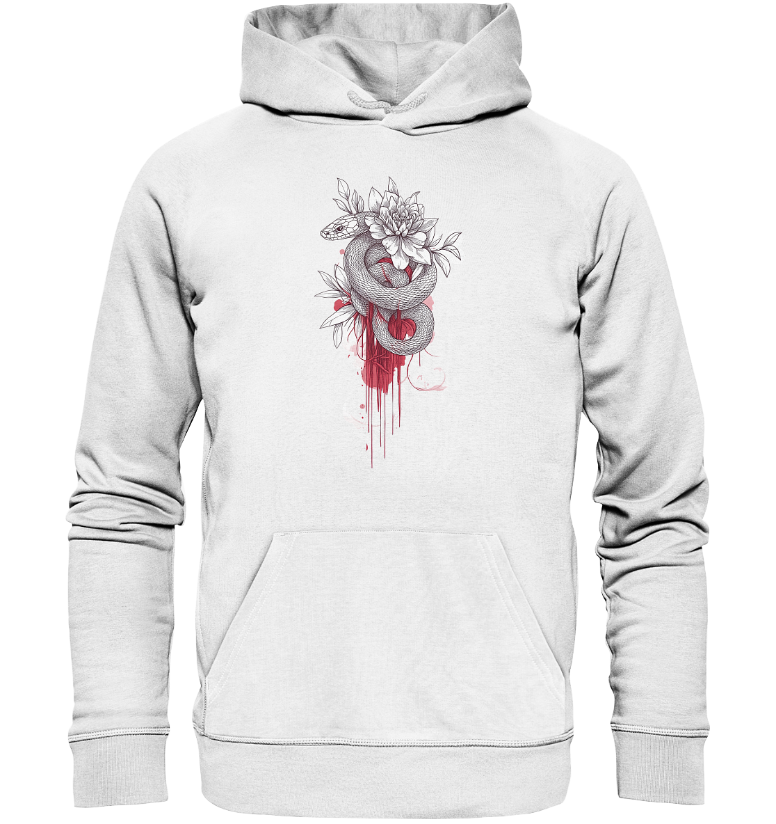 Schlange nur Vorderseiten Druck - Organic Hoodie