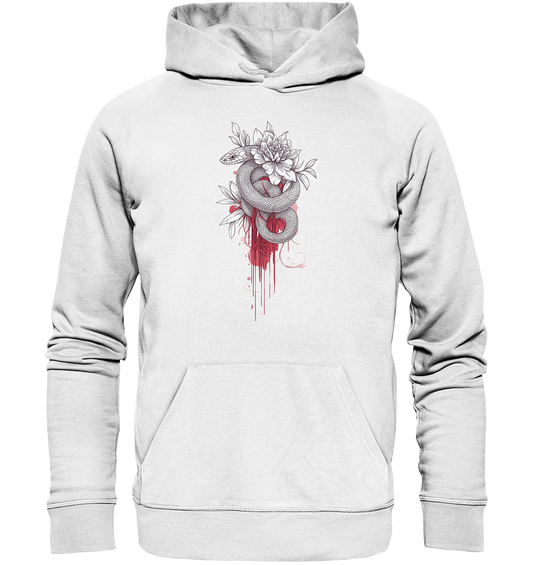 Schlange nur Vorderseiten Druck - Organic Hoodie