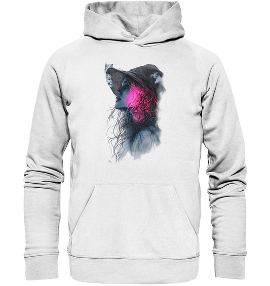 Frau (Vorderseiten Druck) - Organic Hoodie