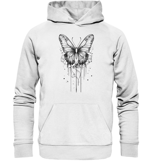 Schmetterlings Träume (nur Vorderseite Druck) - Organic Hoodie