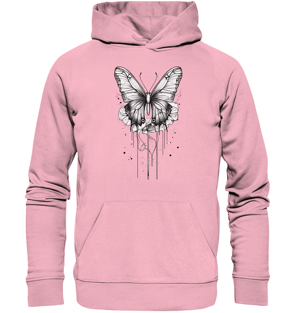 Schmetterlings Träume (nur Vorderseite Druck) - Organic Hoodie