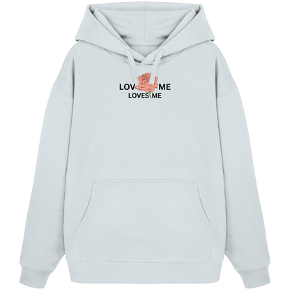 LOVES ME (Rote Rose) - Organic Oversize Hoodie
