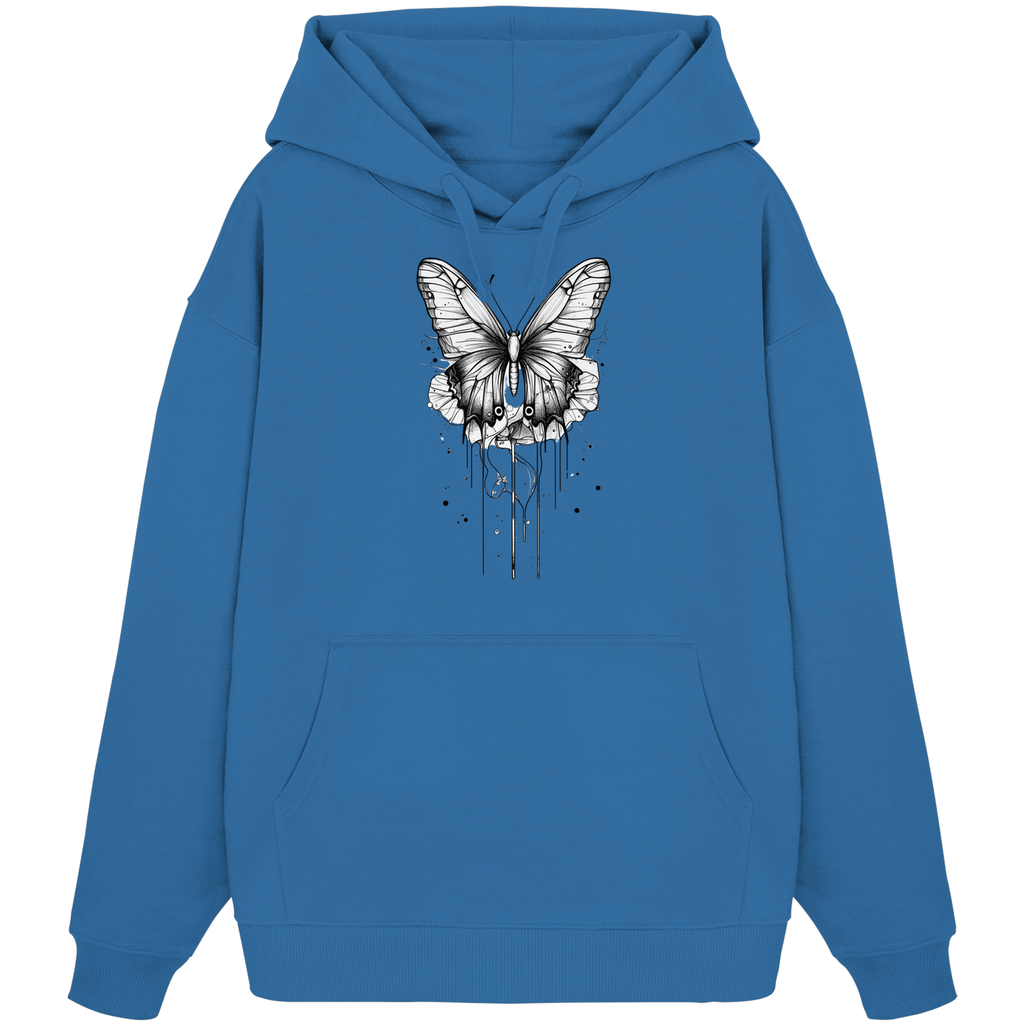 Schmetterlings Träume (nur Vorderseite Druck) - Organic Oversize Hoodie