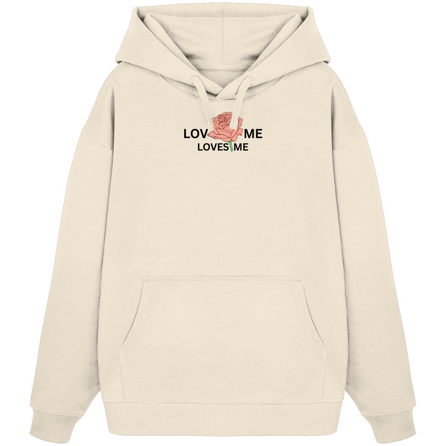 LOVES ME (Rote Rose) - Organic Oversize Hoodie