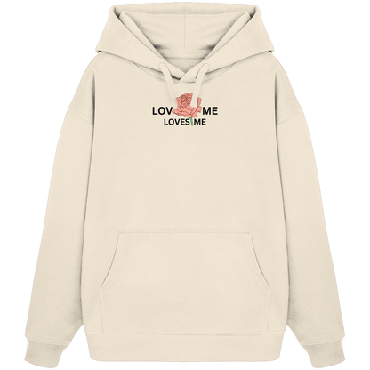 LOVES ME (Rote Rose) - Organic Oversize Hoodie
