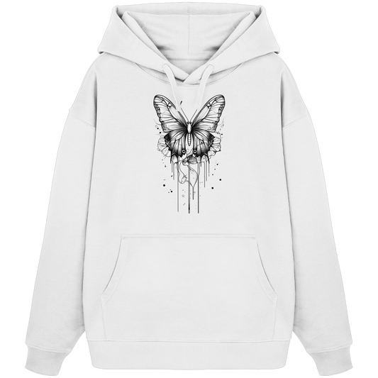 Schmetterlings Träume (nur Vorderseite Druck) - Organic Oversize Hoodie