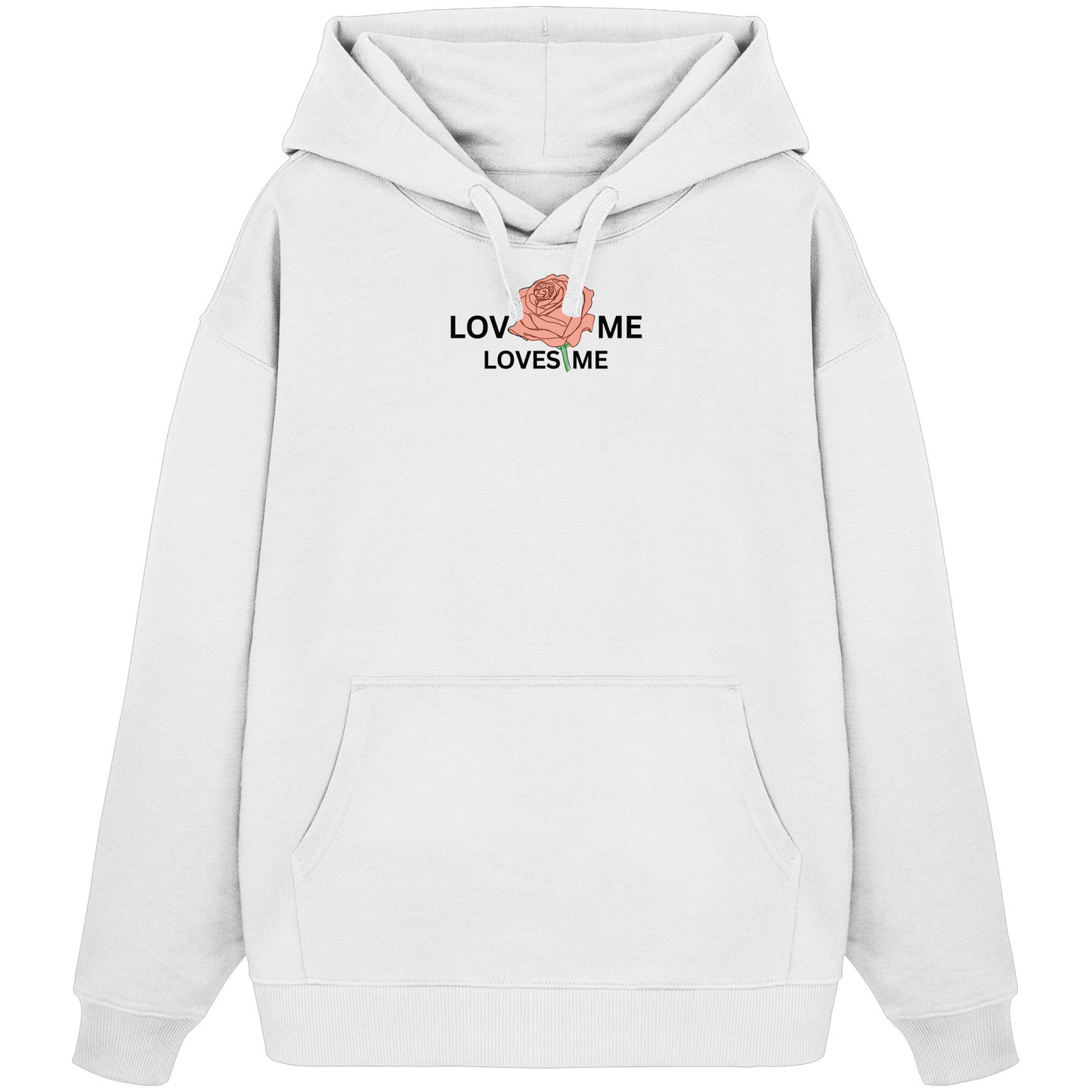 LOVES ME (Rote Rose) - Organic Oversize Hoodie
