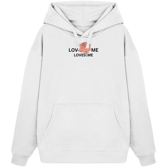 LOVES ME (Rote Rose) - Organic Oversize Hoodie