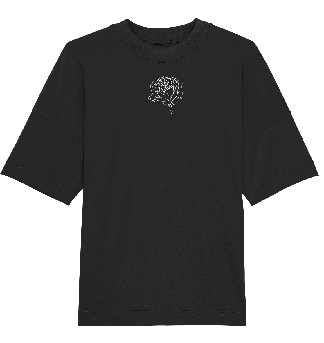 Rosen look dunkel mittig - Organic Oversize Shirt
