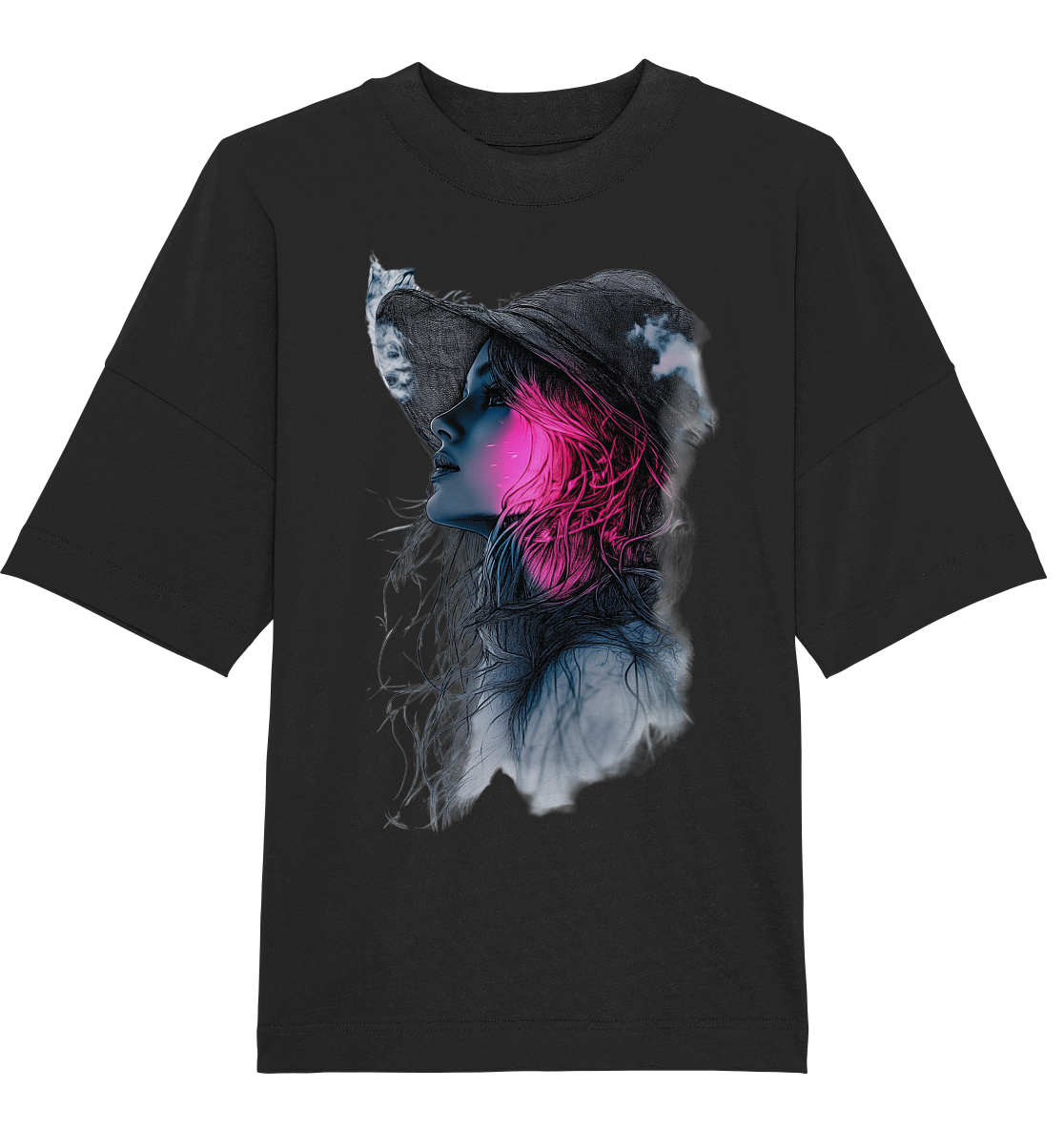 Frau (Vorderseiten Druck) - Organic Oversize Shirt