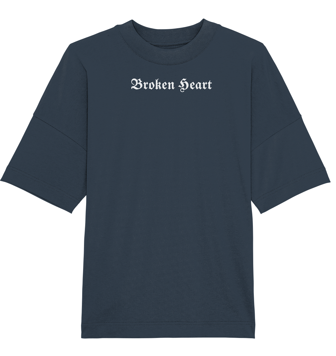 Broken Heart Black - Organic Oversize Shirt