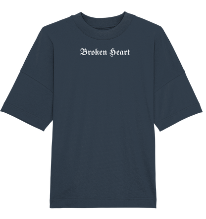 Broken Heart Black - Organic Oversize Shirt