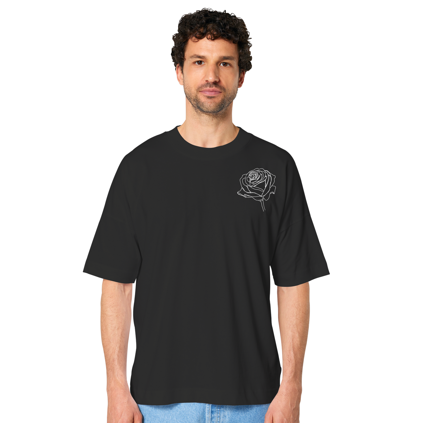 Rosen look Dunkel - Organic Oversize Shirt