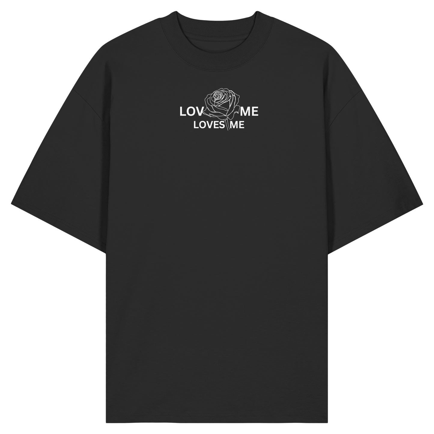 LOVES ME (Schwarz) - Organic Oversize Shirt