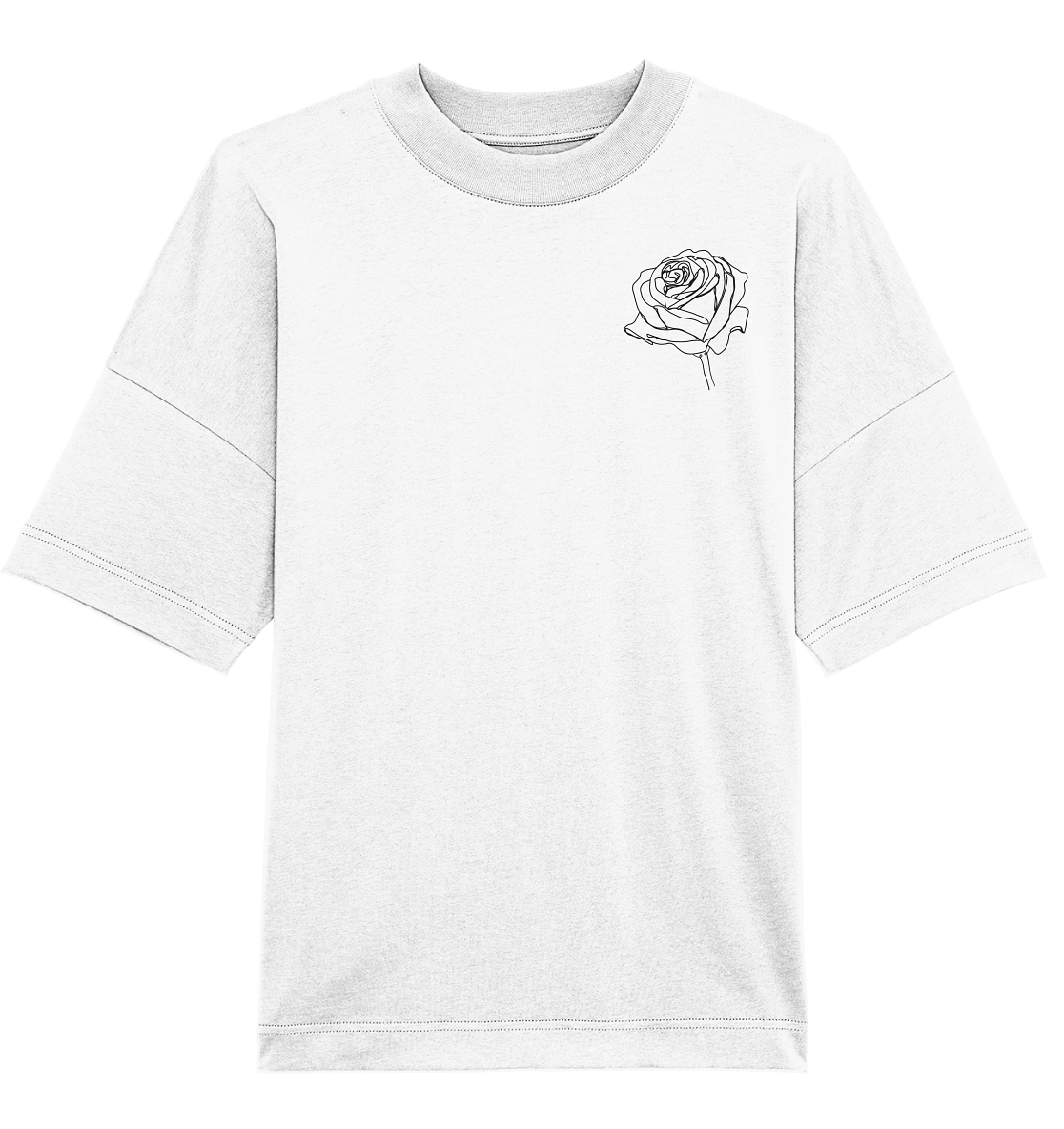 Lockeres T-shirt im Rosen Look vor-rückseite - Organic Oversize Shirt