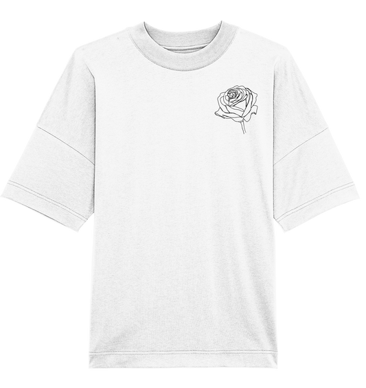 Lockeres T-shirt im Rosen Look vor-rückseite - Organic Oversize Shirt