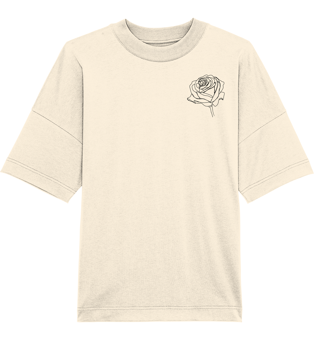 Lockeres T-shirt im Rosen Look vor-rückseite - Organic Oversize Shirt