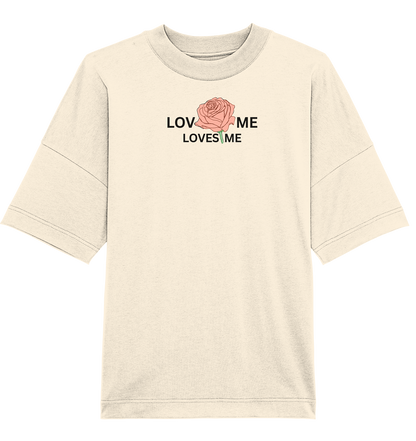 LOVES ME (Rote Rose) - Organic Oversize Shirt