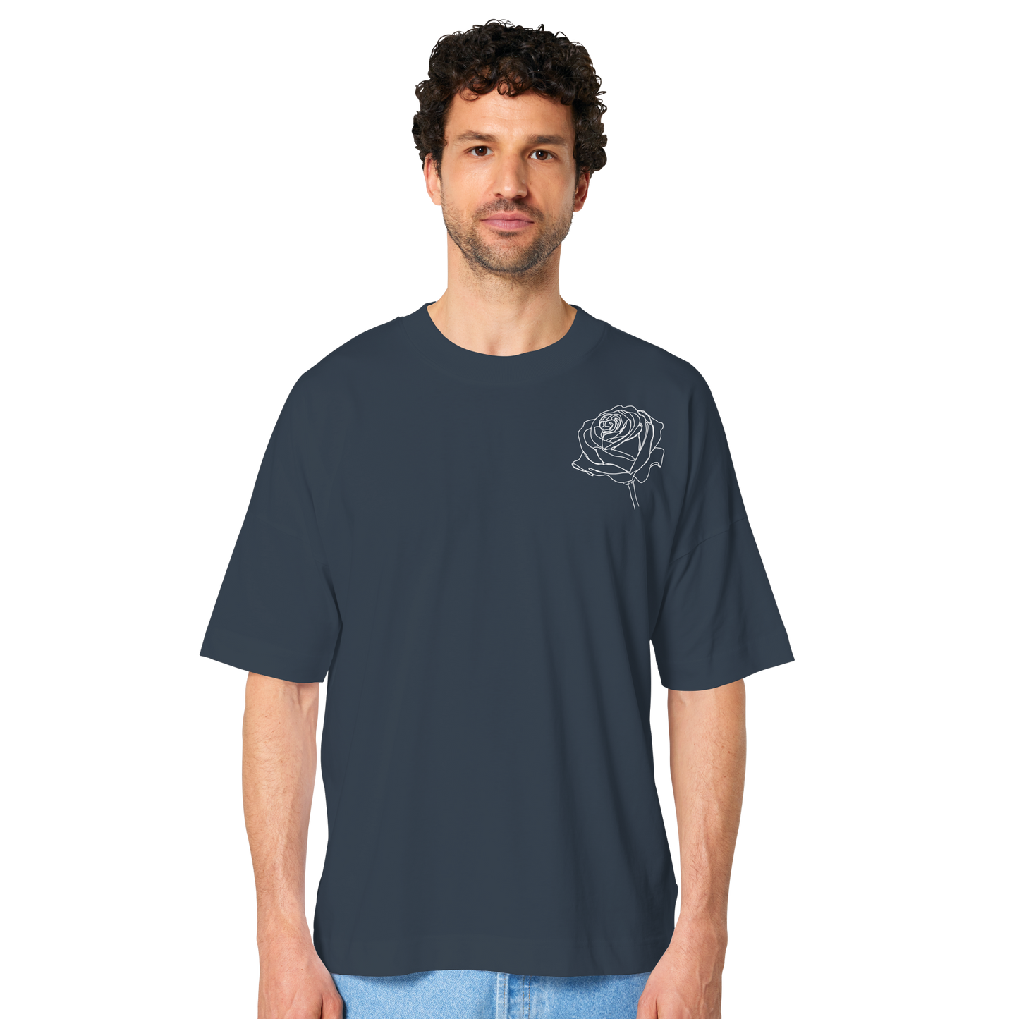 Rosen look Dunkel - Organic Oversize Shirt
