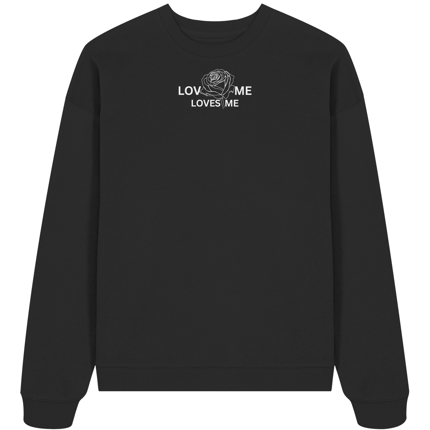 LOVES ME (Schwarz) - Organic Oversize Sweatshirt
