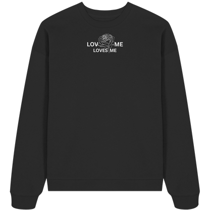 LOVES ME (Schwarz) - Organic Oversize Sweatshirt