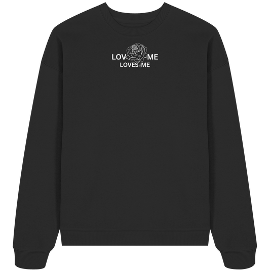 LOVES ME (Schwarz) - Organic Oversize Sweatshirt