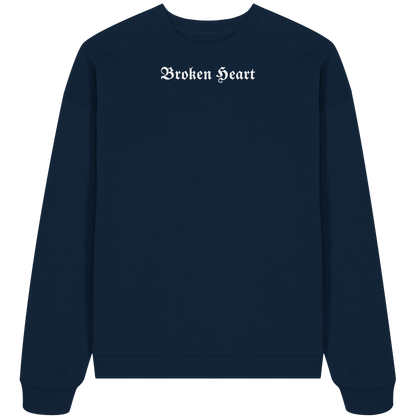 Broken Heart Black - Organic Oversize Sweatshirt