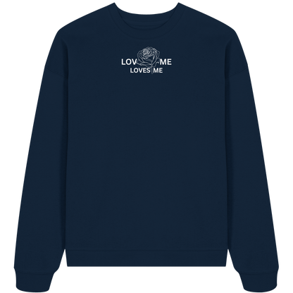 LOVES ME (Schwarz) - Organic Oversize Sweatshirt