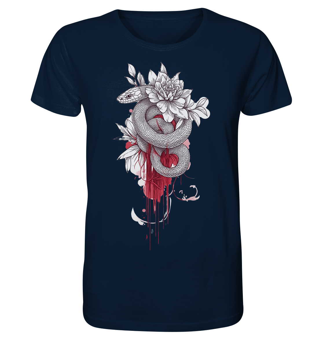 Schlange nur Vorderseiten Druck - Organic Shirt
