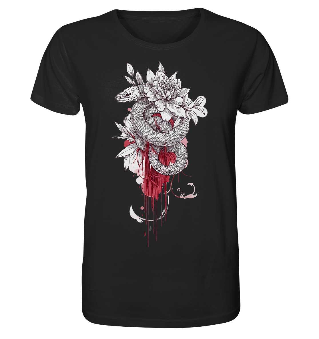 Schlange nur Vorderseiten Druck - Organic Shirt