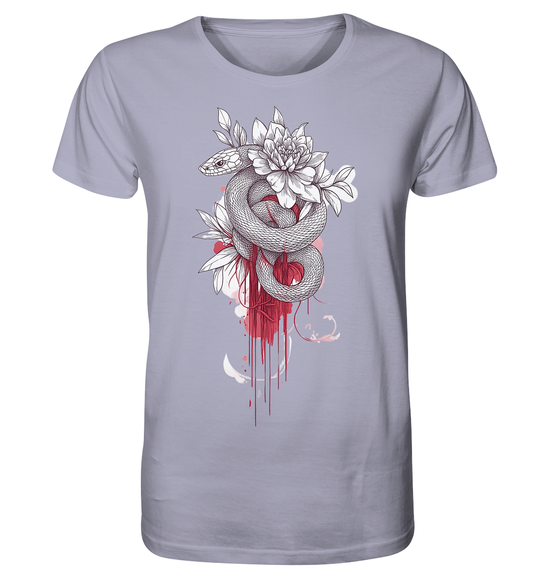 Schlange nur Vorderseiten Druck - Organic Shirt