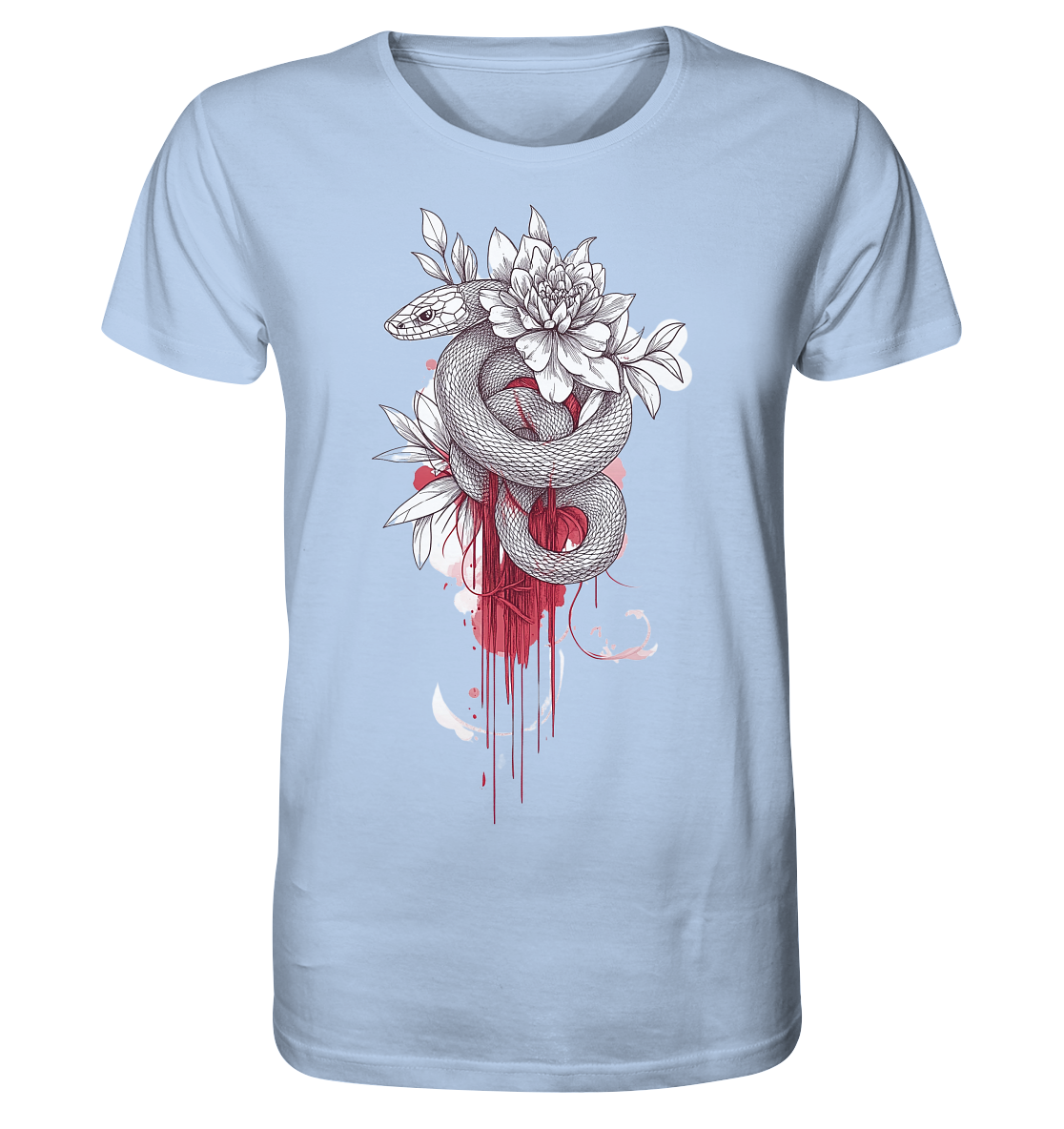 Schlange nur Vorderseiten Druck - Organic Shirt
