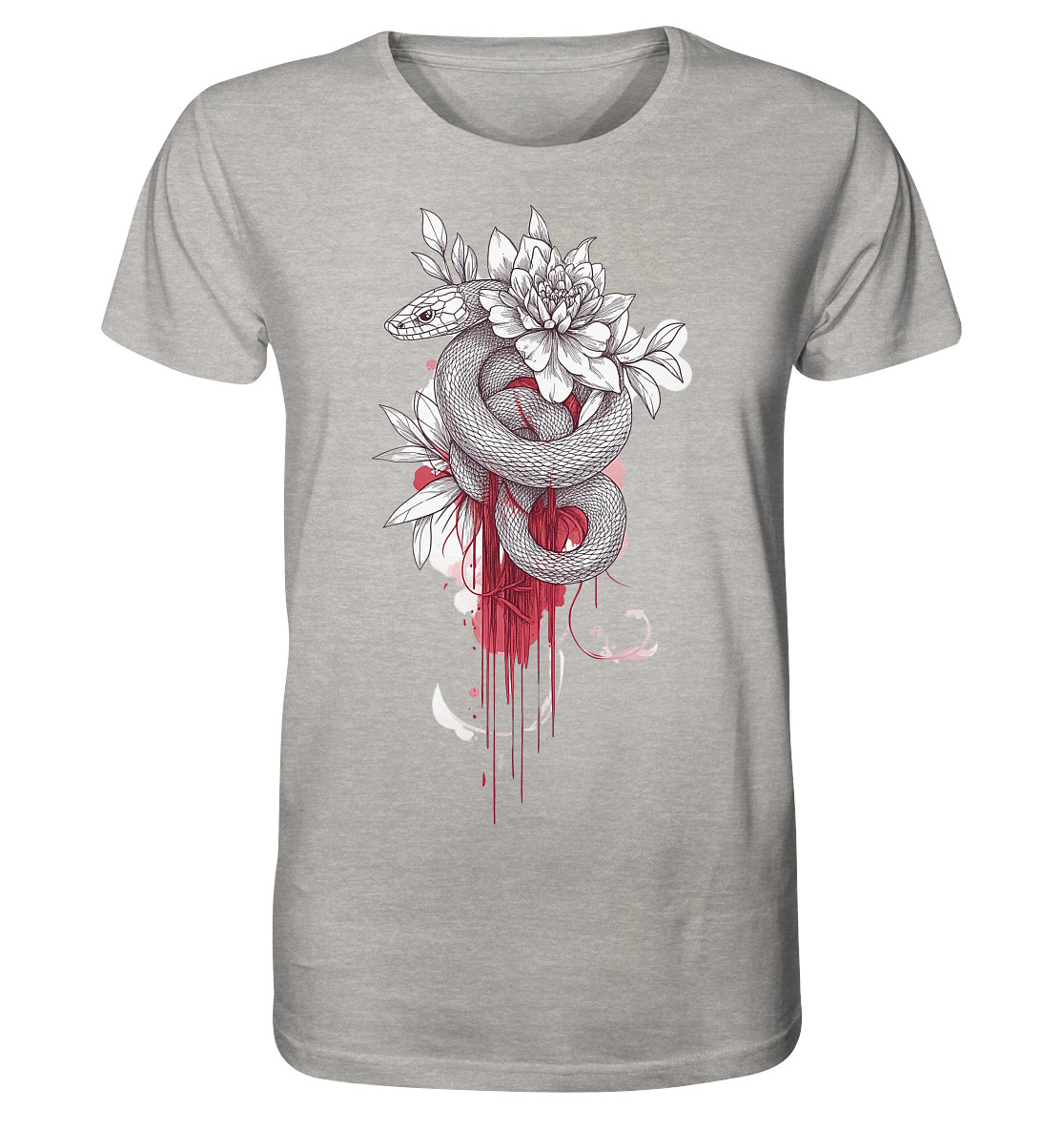 Schlange nur Vorderseiten Druck - Organic Shirt