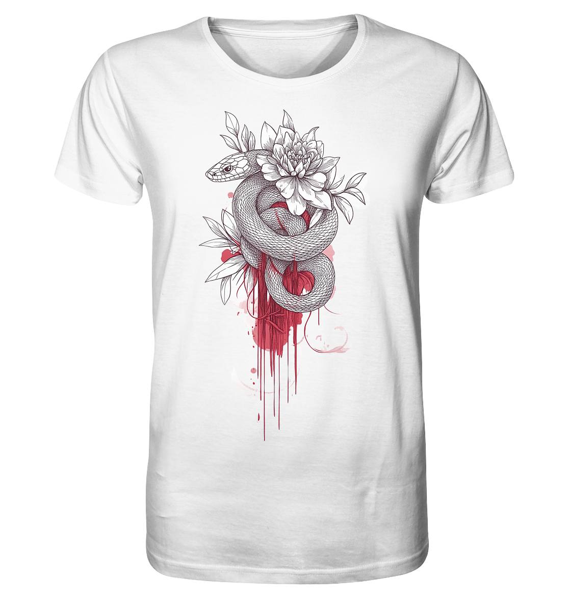 Schlange nur Vorderseiten Druck - Organic Shirt