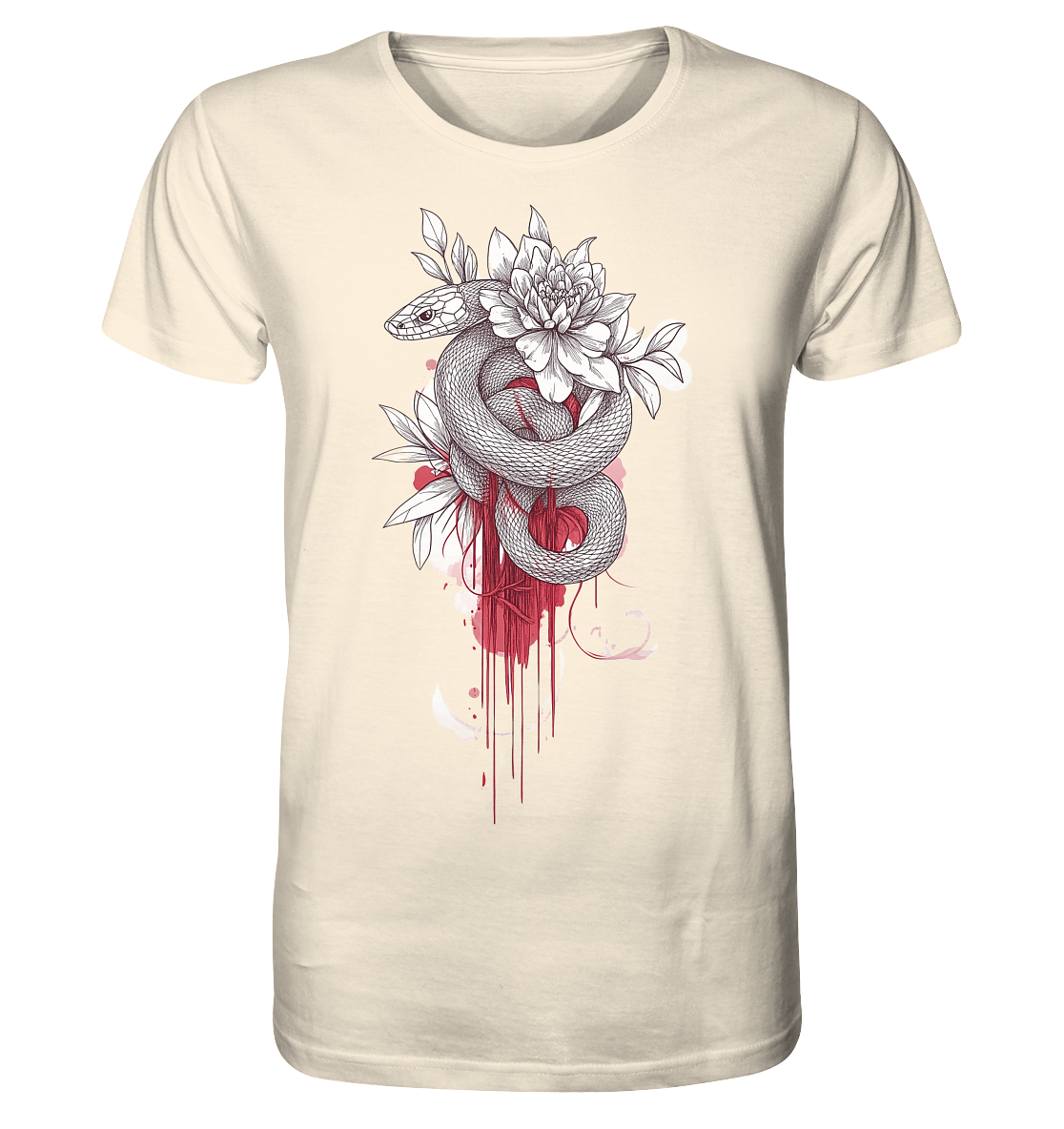 Schlange nur Vorderseiten Druck - Organic Shirt