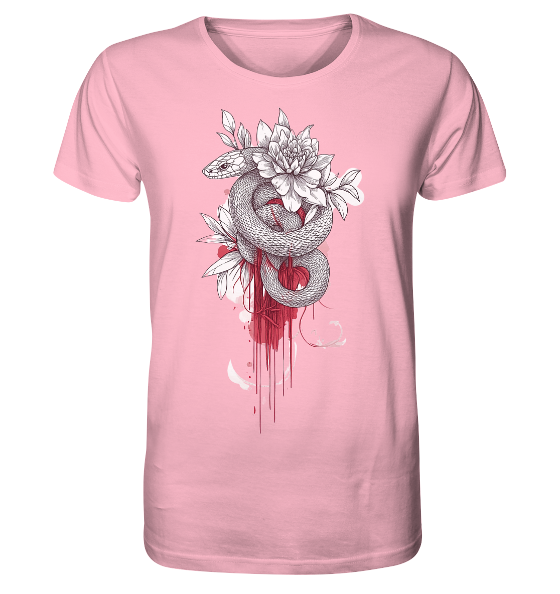Schlange nur Vorderseiten Druck - Organic Shirt