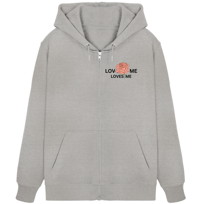 LOVES ME (Rote Rose) - Organic Zipper