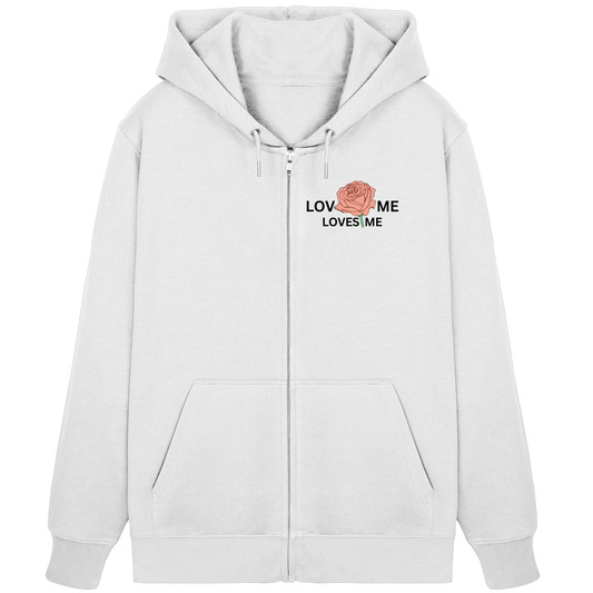 LOVES ME (Rote Rose) - Organic Zipper