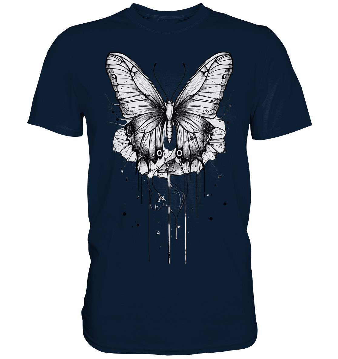 Schmetterlings Träume (nur Vorderseite Druck) - Premium Shirt