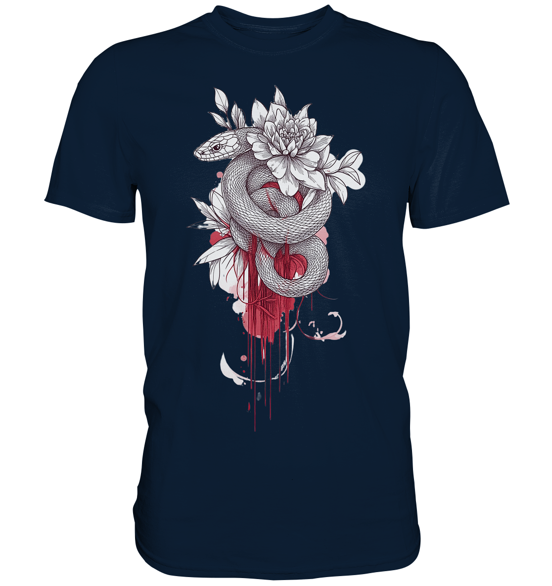 Schlange nur Vorderseiten Druck - Premium Shirt