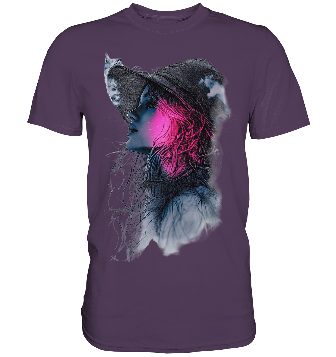 Frau (Vorderseiten Druck) - Premium Shirt