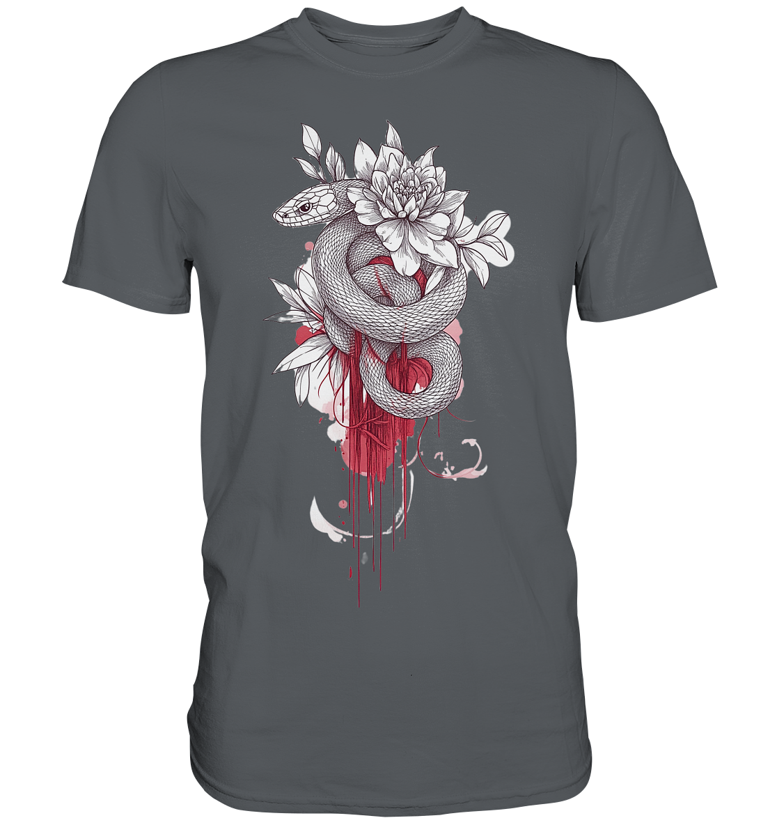 Schlange nur Vorderseiten Druck - Premium Shirt
