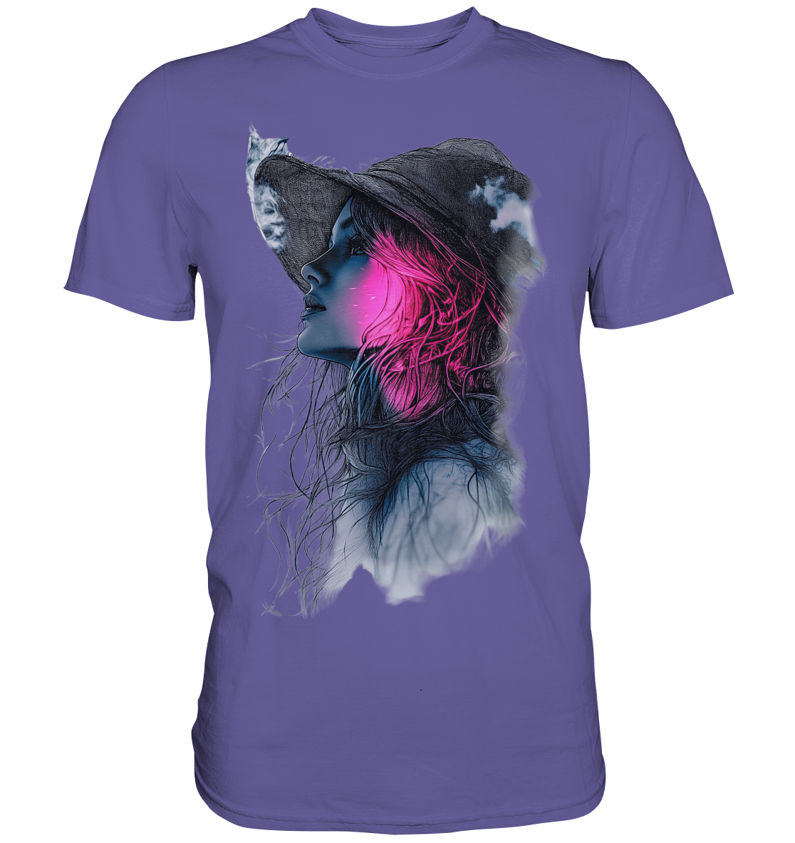 Frau (Vorderseiten Druck) - Premium Shirt