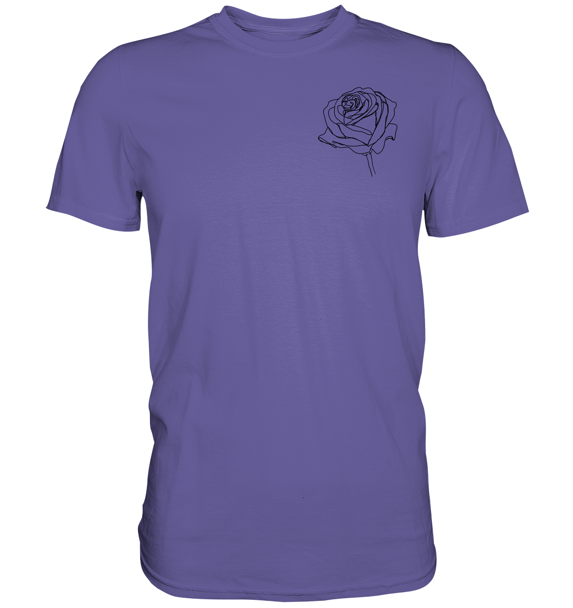 Rosen look T-shirt vor-Rückseite, verschiedene Farben - Premium Shirt