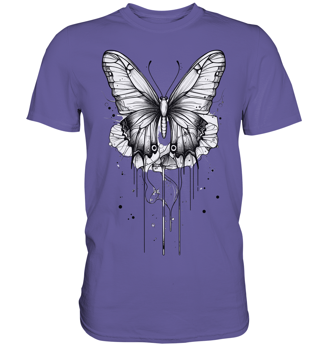 Schmetterlings Träume (nur Vorderseite Druck) - Premium Shirt