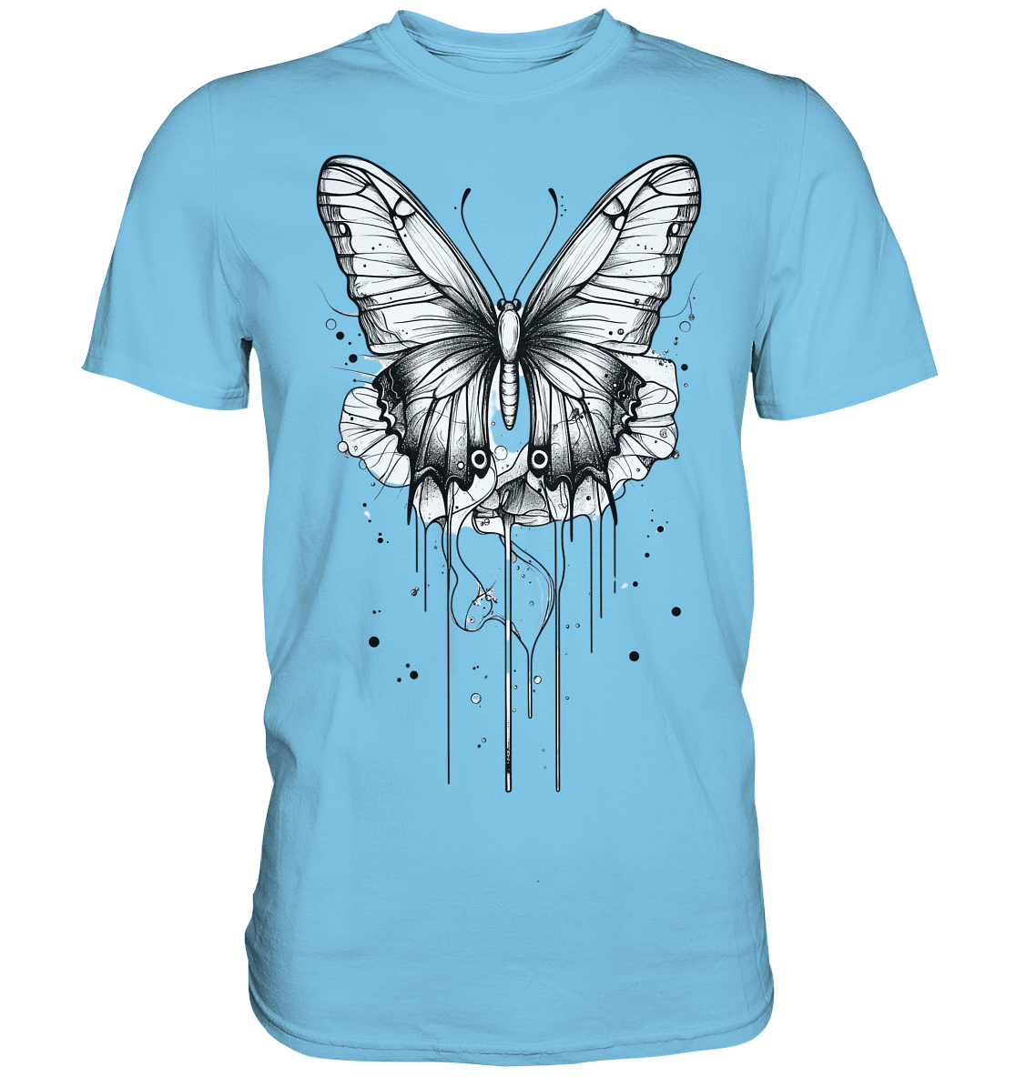 Schmetterlings Träume (nur Vorderseite Druck) - Premium Shirt