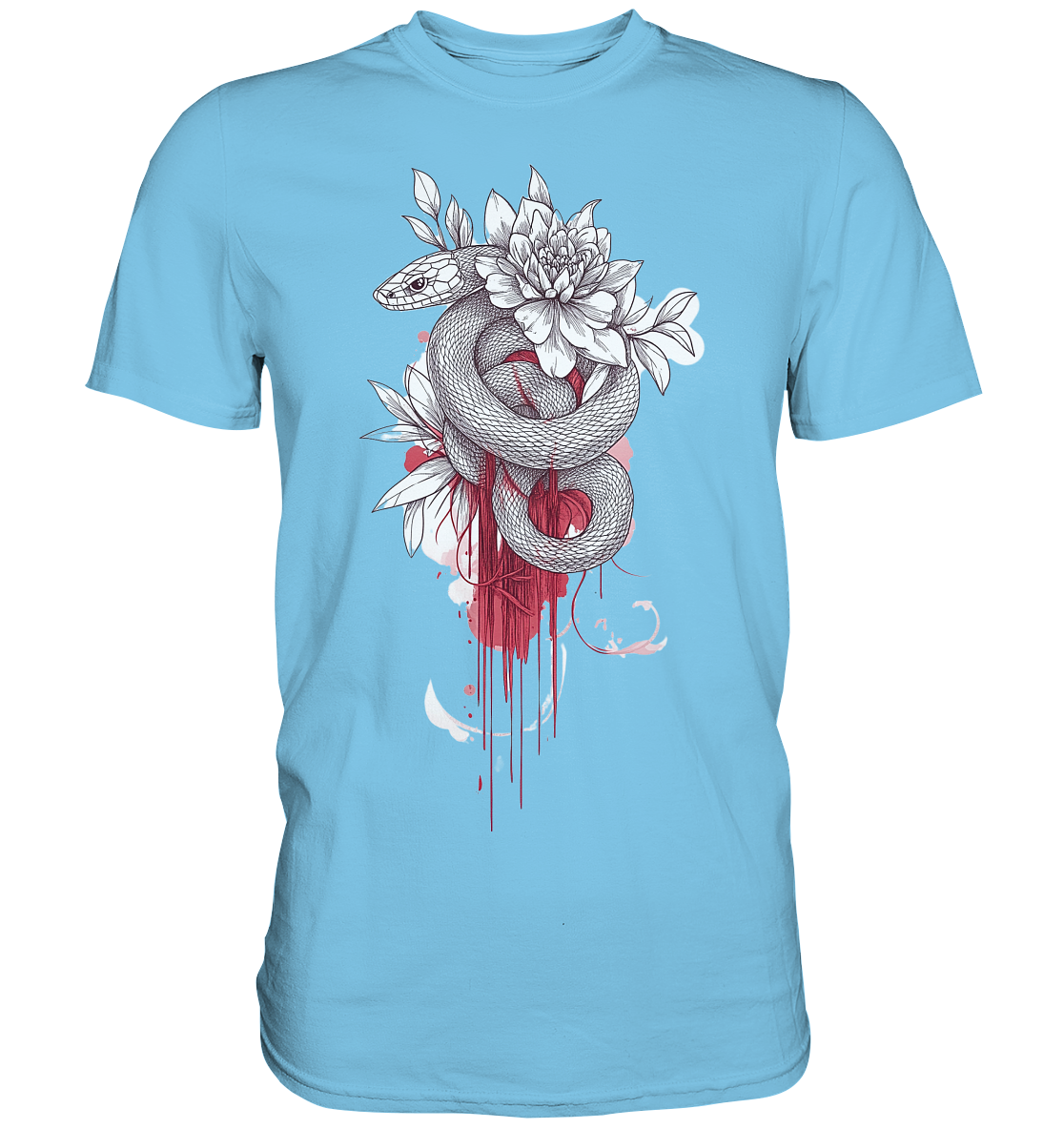 Schlange nur Vorderseiten Druck - Premium Shirt
