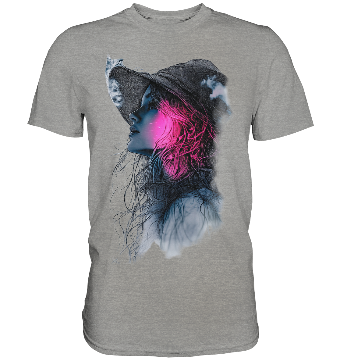 Frau (Vorderseiten Druck) - Premium Shirt